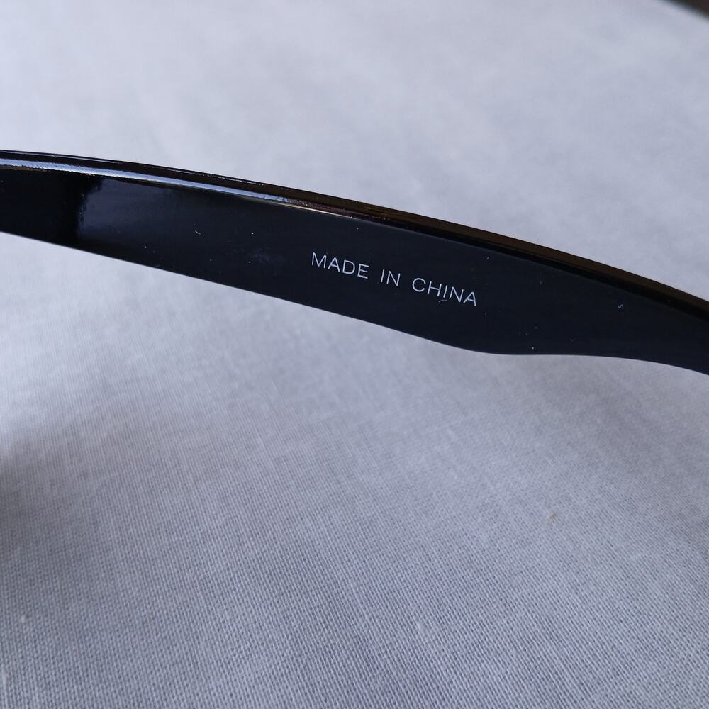 Classic Black Sunglasses OSFM adult sized simple unisex retro 80s 90s Y2K - Picture 12 of 15